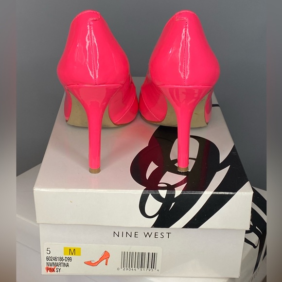 Nine West 3.5” “Martina” neon pink heels - size 5 - Picture 3 of 5